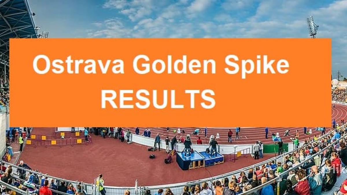 Results for the 2023 Ostrava Golden Spike Watch Athletics